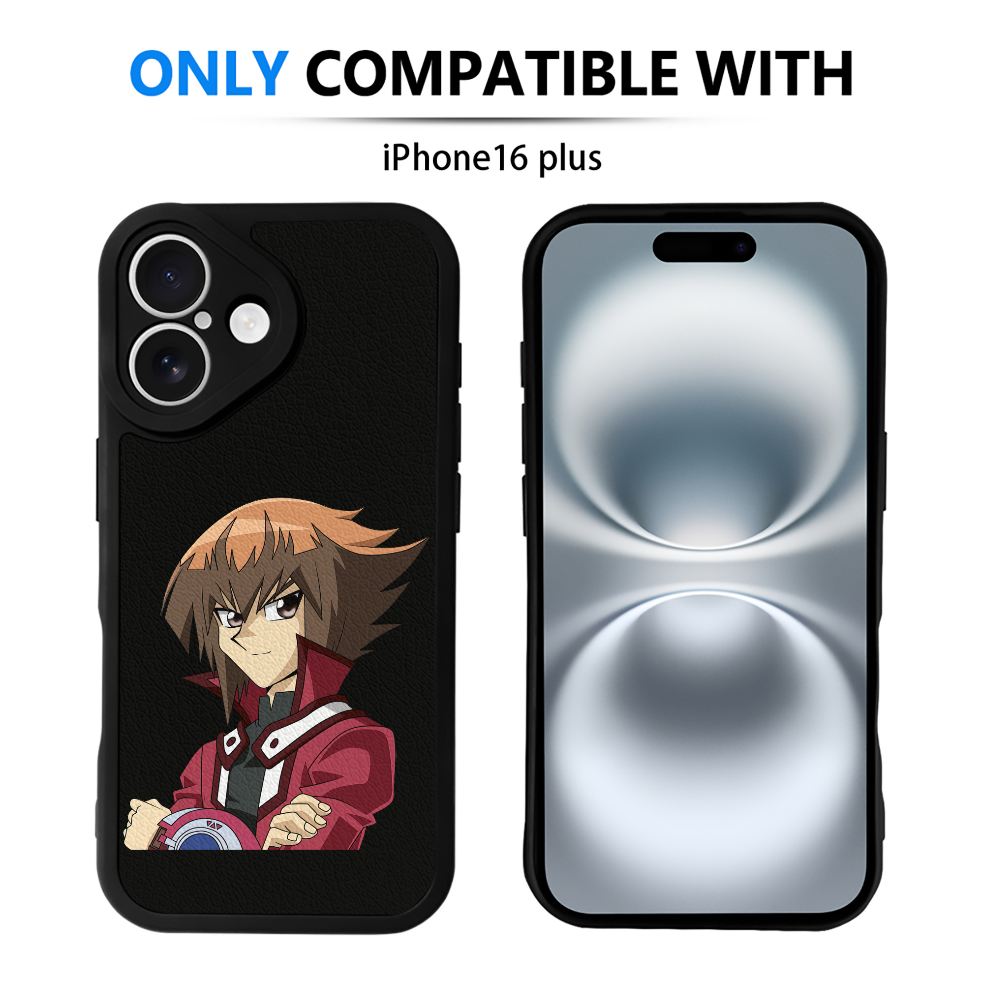（画像用） 遊☆戯☆王 Yu-Gi-Oh! 【iPhone 16シリーズ対応】シリコンスマホケース（レザー調） 材質：シリコン